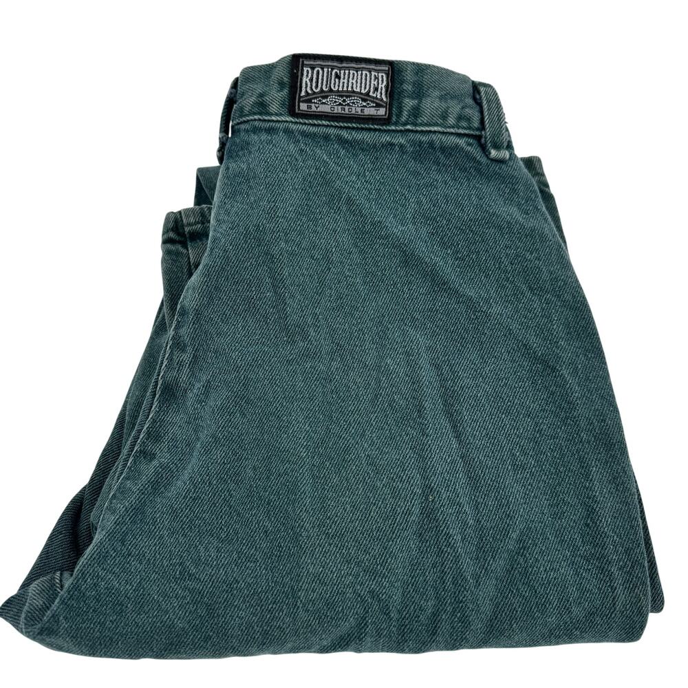 Roughrider by Circle T Jeans Womens 7 / 8 (28x34‎ ACTUAL) Teal Denim Vintage USA